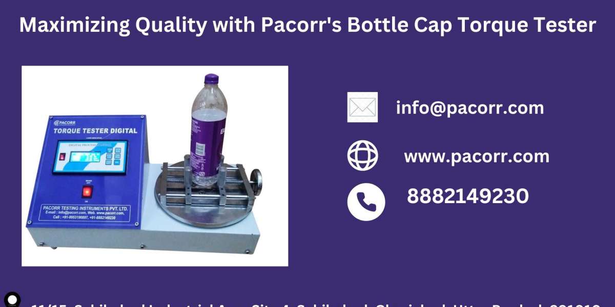 Achieve Precision and Consistency with Pacorr’s Bottle Cap Torque Tester for PET Bottles